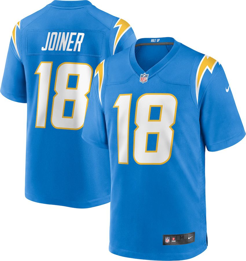 Men Los Angeles Chargers 18 Charlie Joiner Nike Powder Blue Game Retired Player NFL Jersey